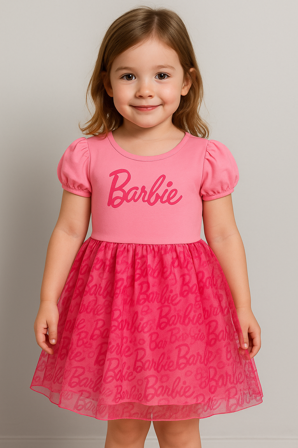 Vestido rosado Barbie Disney BA-89962
