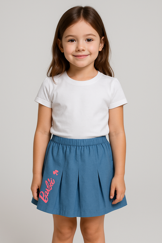 Falda azul claro niña Barbie Disney BA-90047