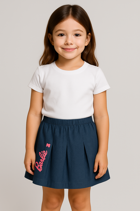 Falda azul oscuro niña Barbie Disney BA-90047