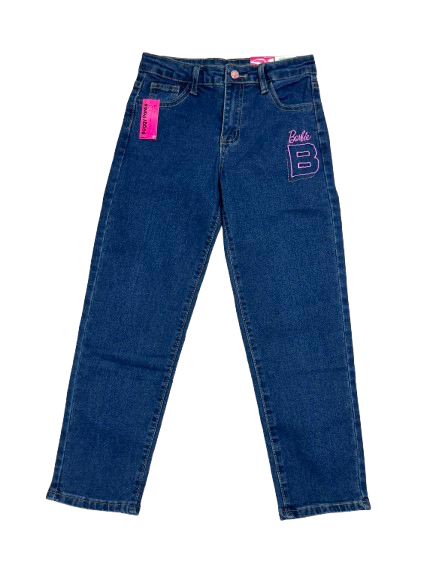 Pantalon jeans azul oscuro niña Barbie BA-89981