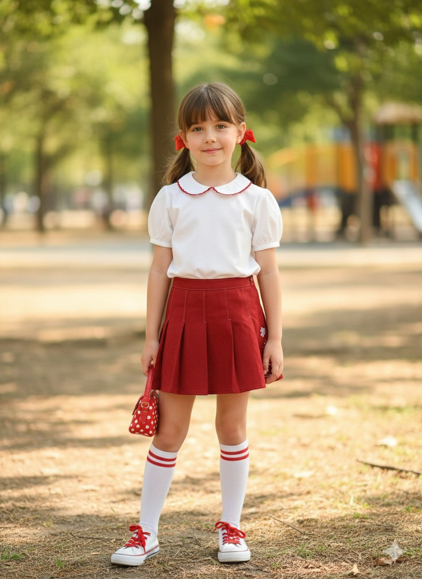 Falda roja niña Minnie Disney MM-2618