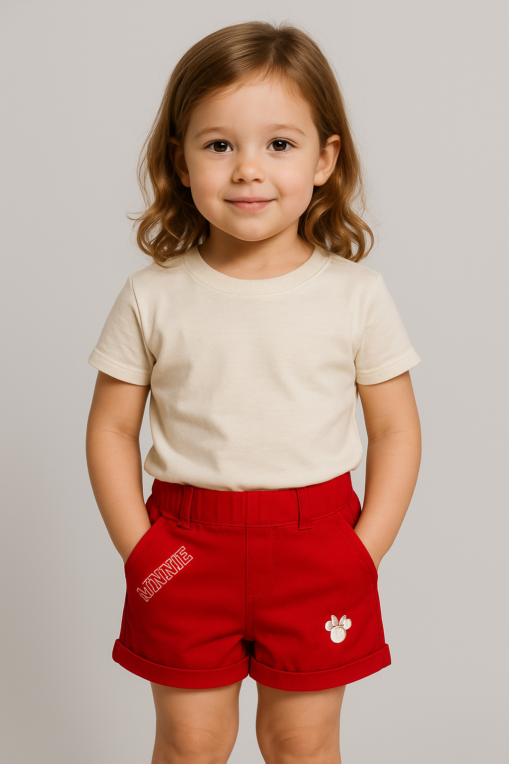 Short rojo niña Minnie Disney MM-2520
