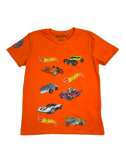 Camisa naranja niño Hotwheels Disney HW-91405