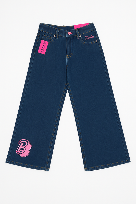 Pantalon jeans azul oscuro niña Barbie BA-89980