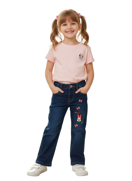 Pantalon jeans ancho azul oscuro minnie Disney MM-2538