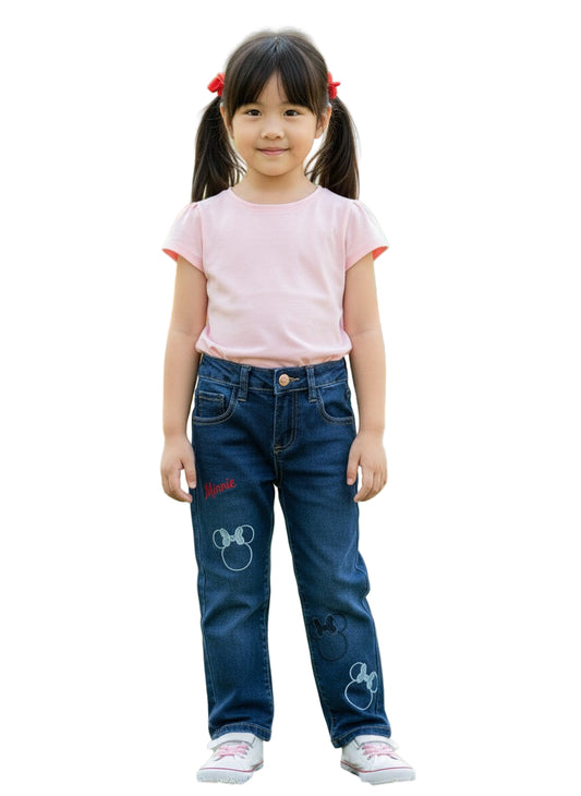 Pantalon jeans ancho azul oscuro minnie Disney MM-2560