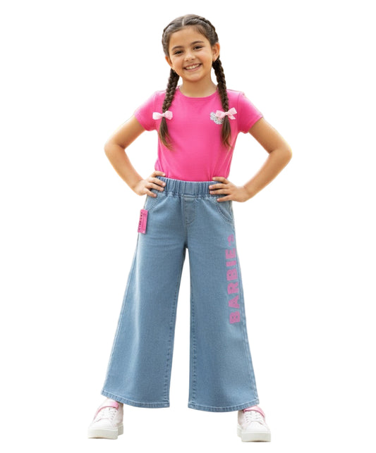 Pantalon jeans azul claro niña Barbie Disney BA-89978