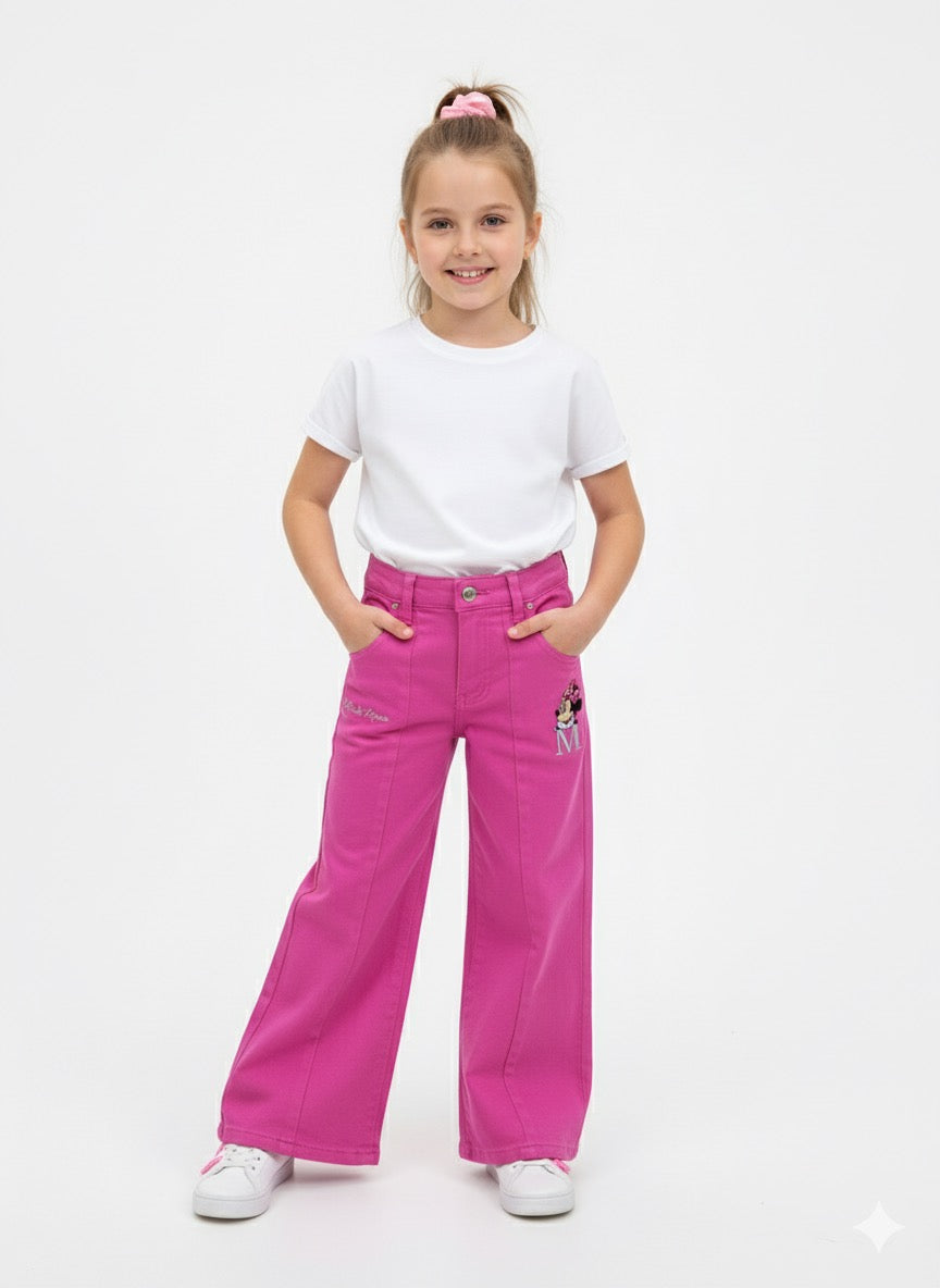 Pantalon jeans rosado niña Minnie Disney MM-2519
