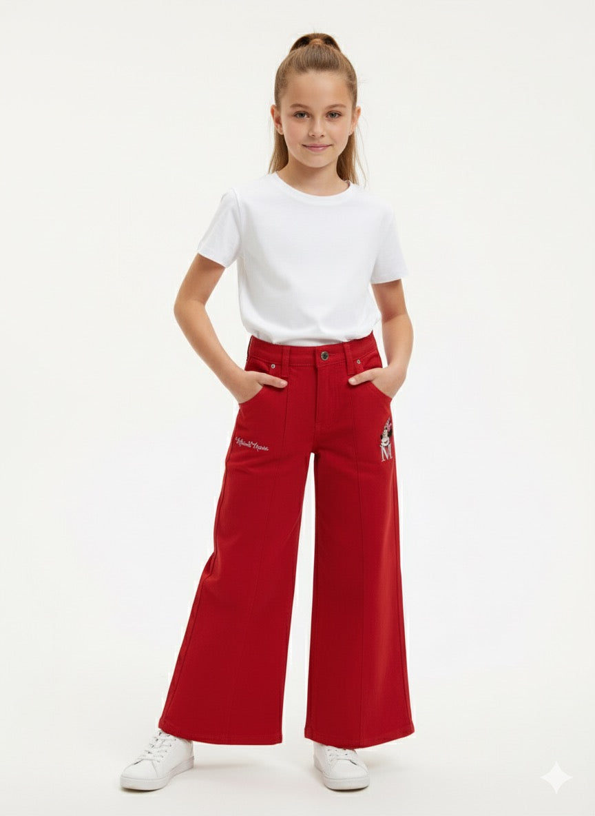 Pantalon jeans rojo niña Minnie Disney MM-2519