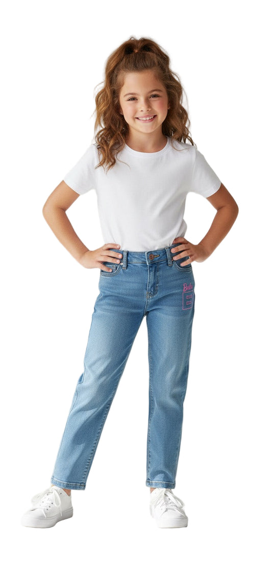 Pantalon jeans azul claro niña Barbie BA-89981