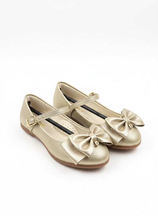 Zapatillas doradas chongo bebe y niña dorado formal 151236000-000069