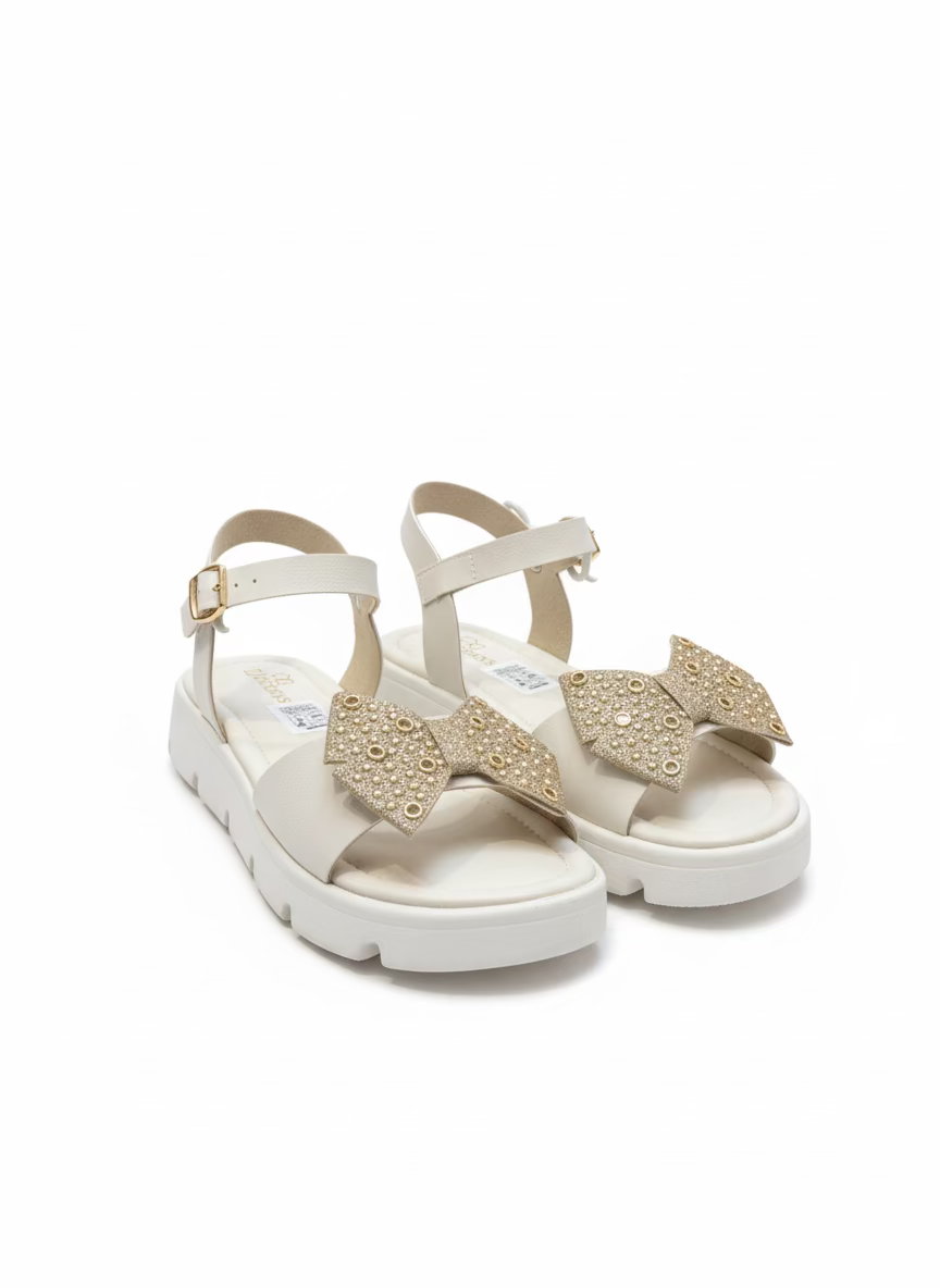 Sandalias blancas beige chongo niña 109006000-006998