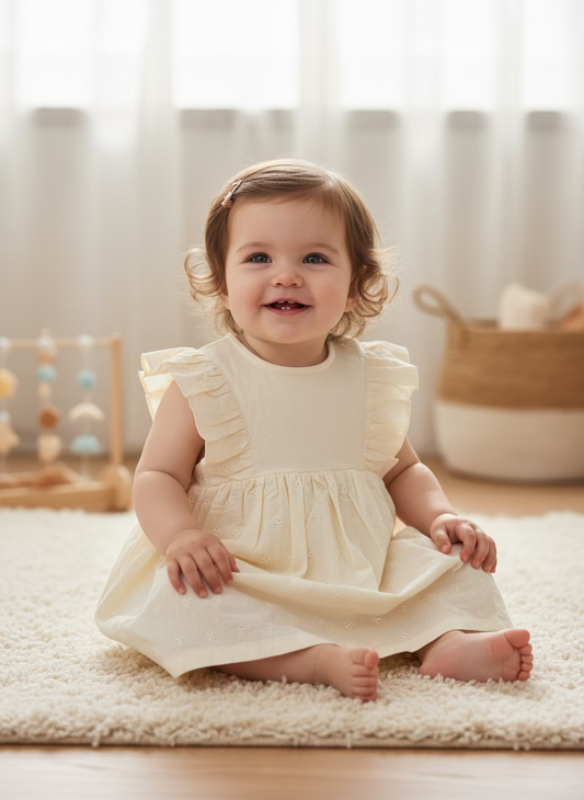 Vestido nude salmón bebe niña H&M 1218179009