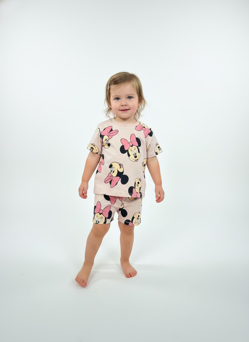 Set conjunto 2 piezas short ajustable niña Minie H&M 1296385001