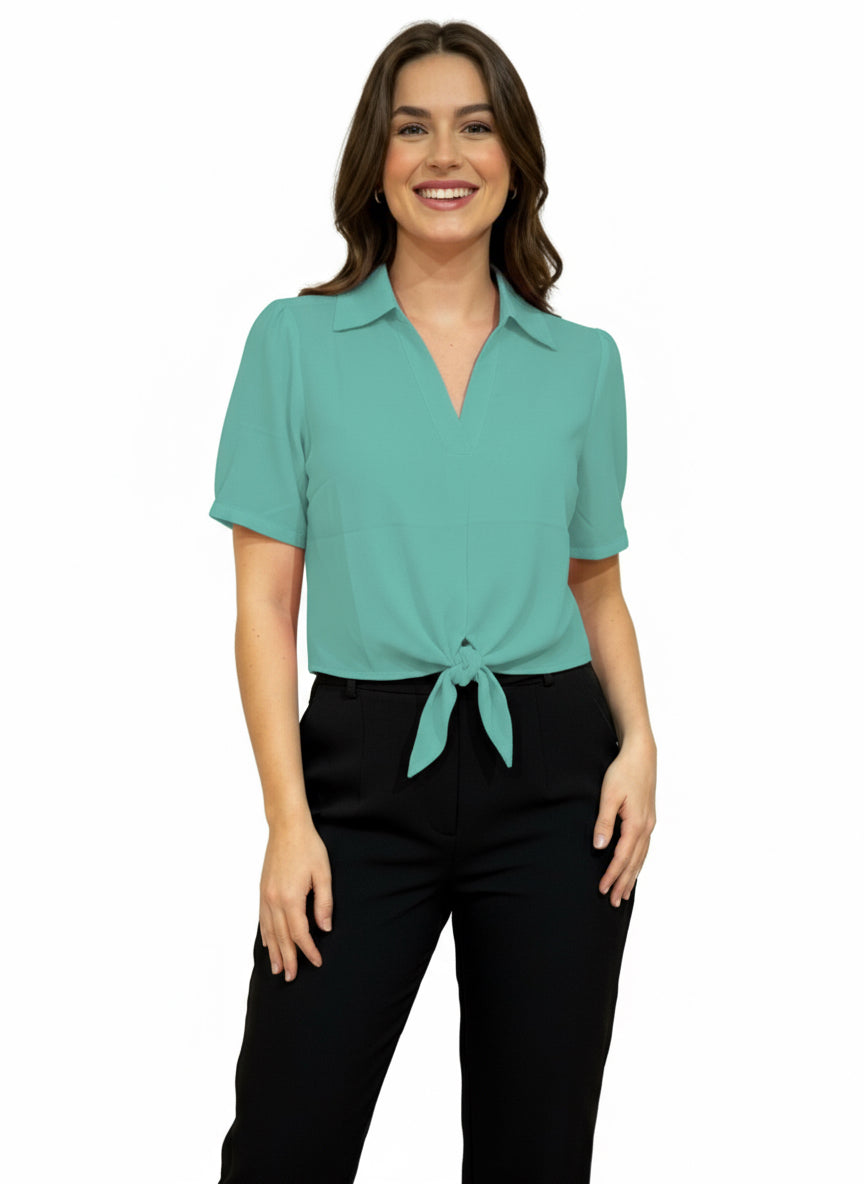 Camisa para dama Verde Lima CTD1176-44 390290 promo 3x1000