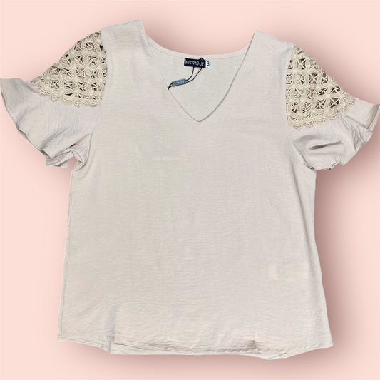 Camisa Blusa dama mujer beige IN1-1661 390290 promo 4x1000