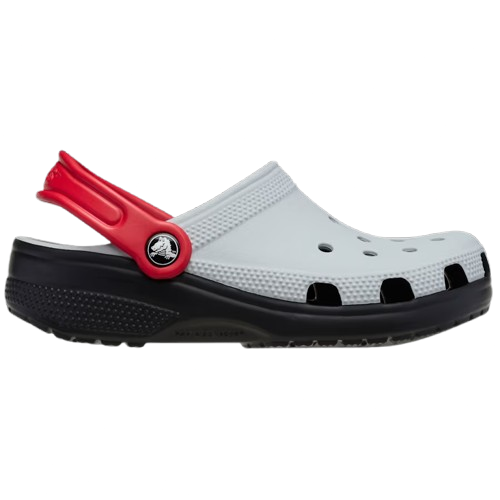Crocs gris negro rojo niño