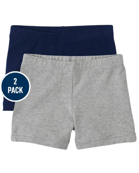 Set 2 shorts bikers azul gris niña Childrens place 3030317