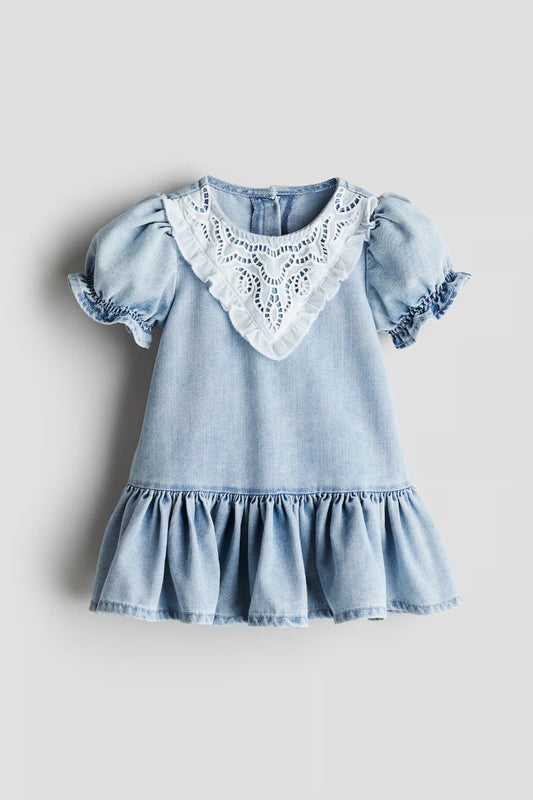 Vestido jeans niña H&M revuelos adorables