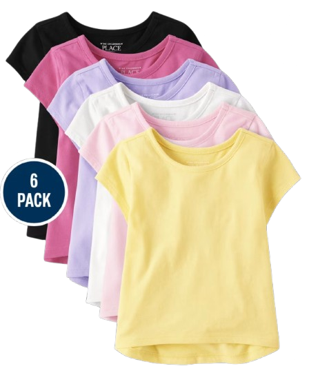 Set paquete 6 camisa multicolor niña Childrens Place