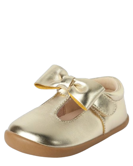 Zapatillas doradas chongo niña Childrens Place