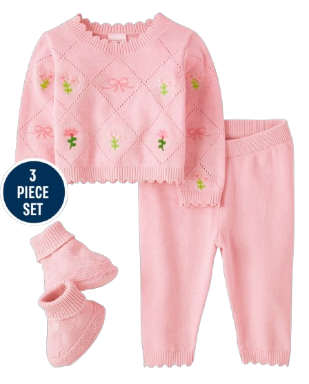 Set 3 piezas camisa pijama calcetines rosado Gymboree 3051561
