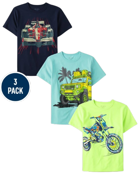 Set 3 camisas carros niño Childrens Place 3047141