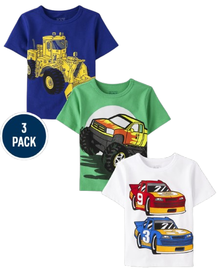 Set 3 camisas carros niño Childrens Place 3045734