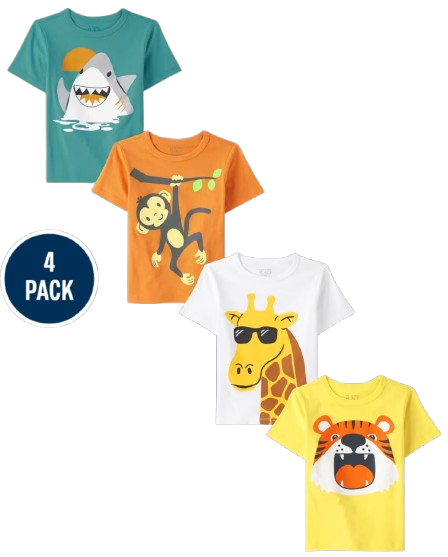 Set 4 camisas animales niño Childrens Place 3039192