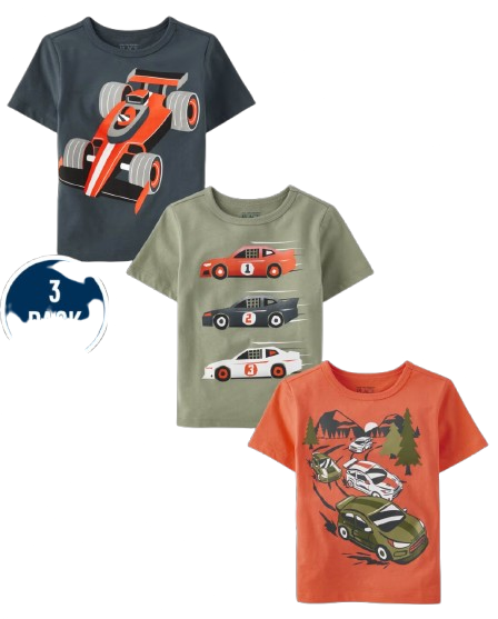 Set 3 camisas carros racer niño Childrens Place 3045918