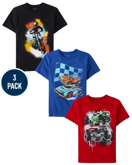Set 3 camisas racer niño Childrens Place 3047547