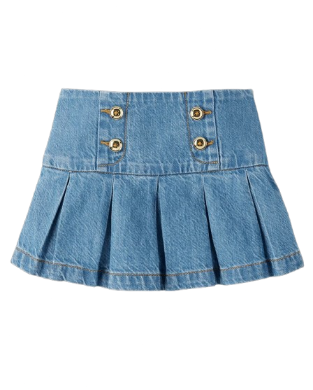 Falda azul jeans plizada niña Gymboree 3054345