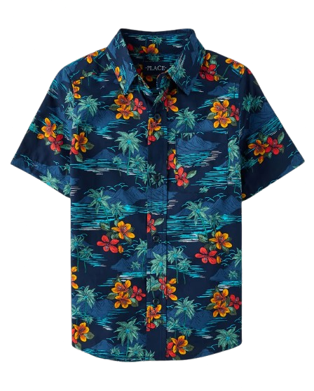 Camisa hawaina azul niño Childrens Place 3052358