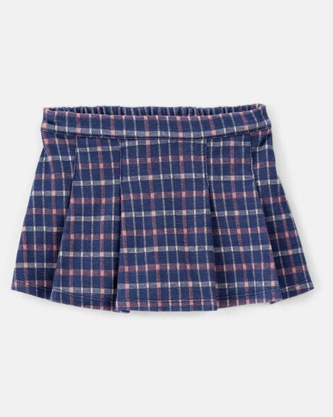 Falda short niña plisada cuadros azul Carters 2T488810