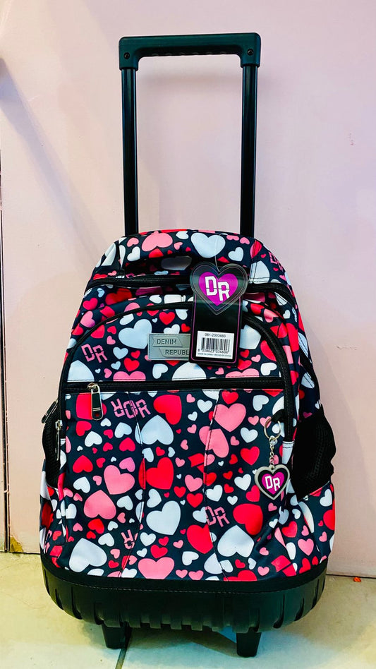 Mochila con ruedas corazones rojos 18 061-2303460