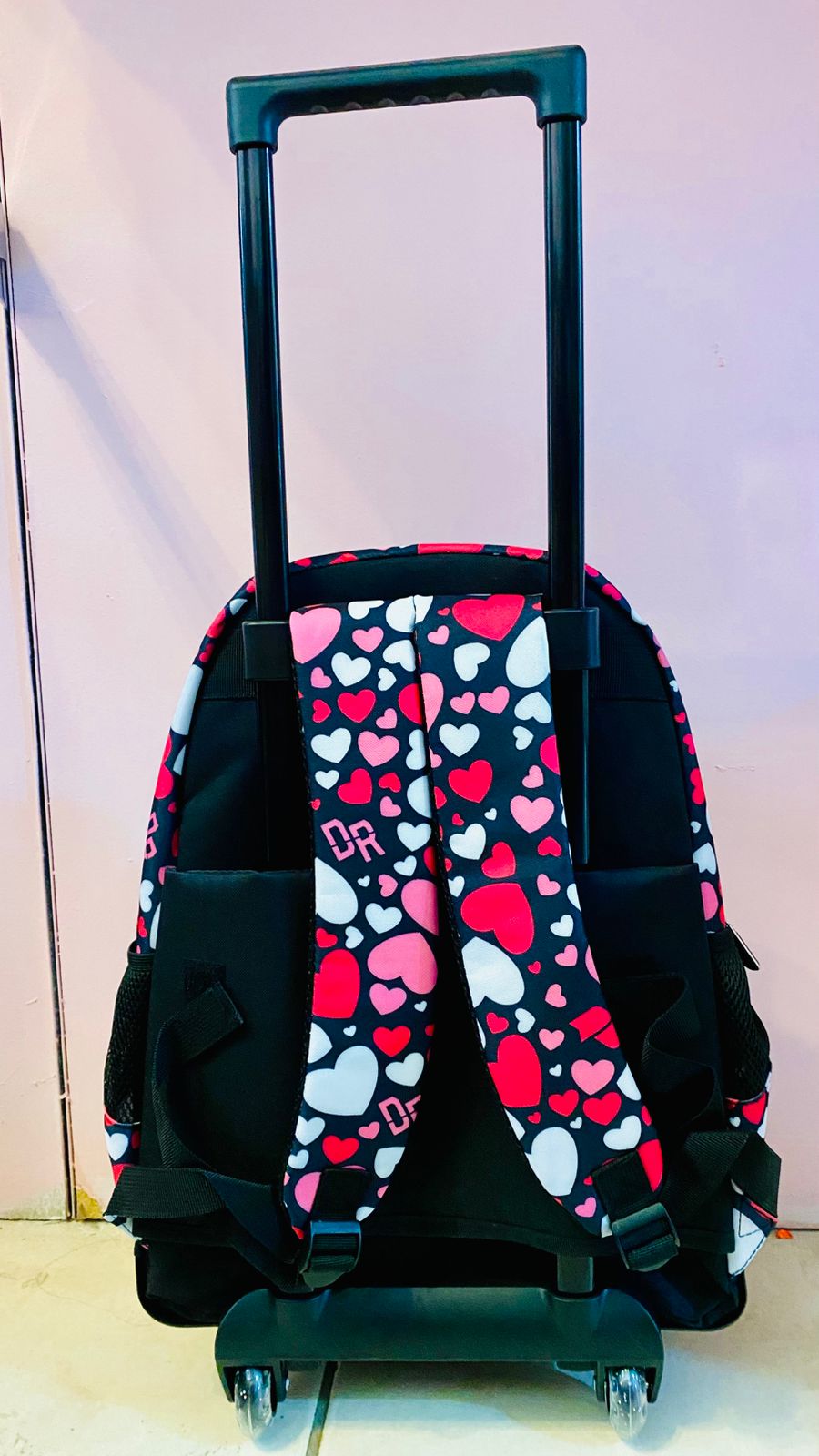 Mochila con ruedas corazones rojos 18 061-2303460