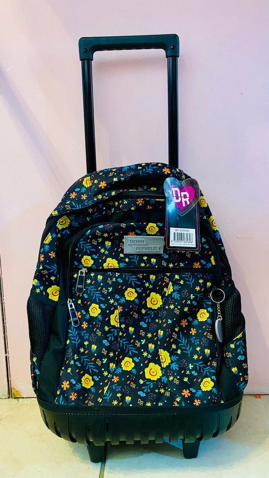 Mochila con ruedas flores amarillas 18 061-2303460