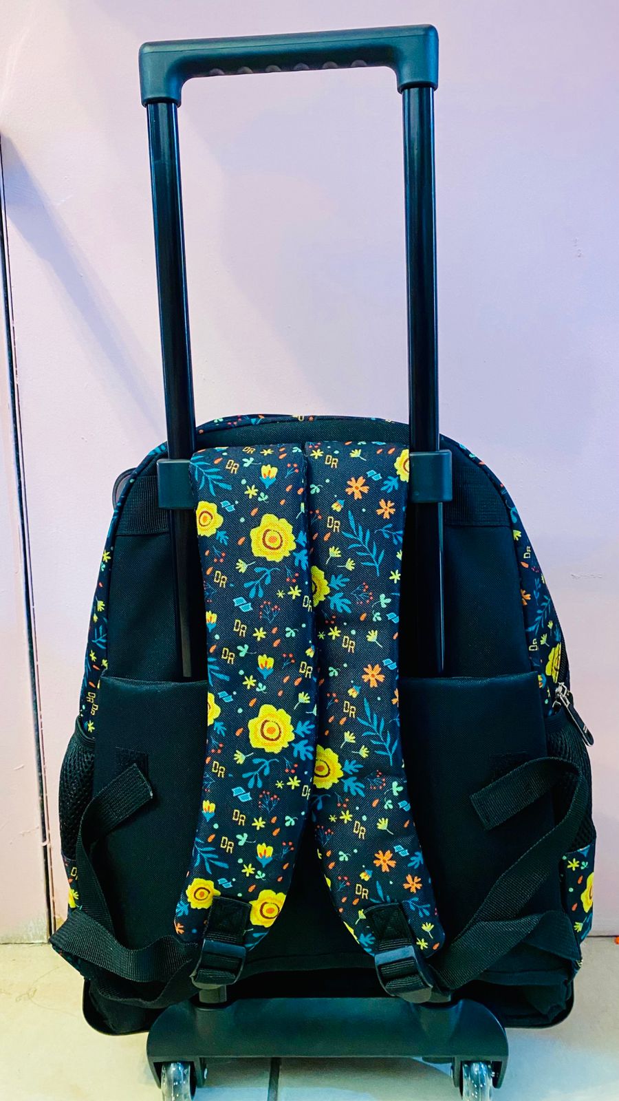 Mochila con ruedas flores amarillas 18 061-2303460