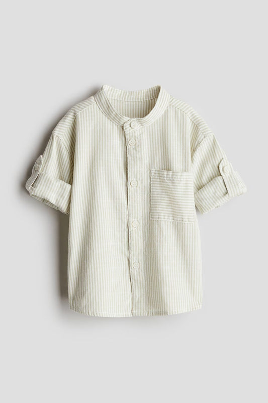 Camisa bebe niño beige rayas H&M