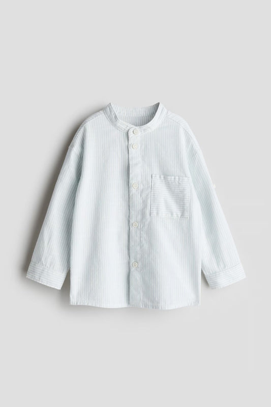 Camisa bebe niño azul rayas H&M