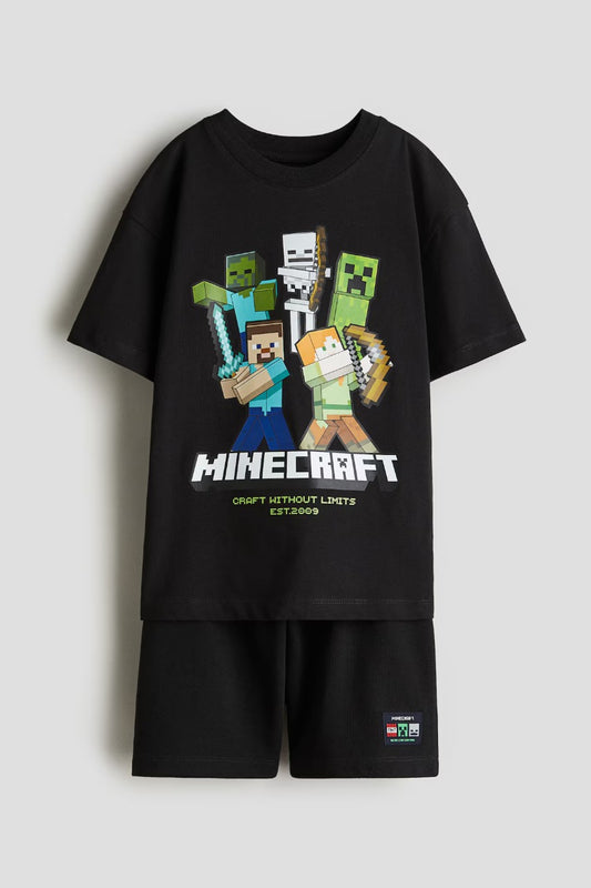 Set conjunto 2 piezas negro niño Minecraft H&M 1118690