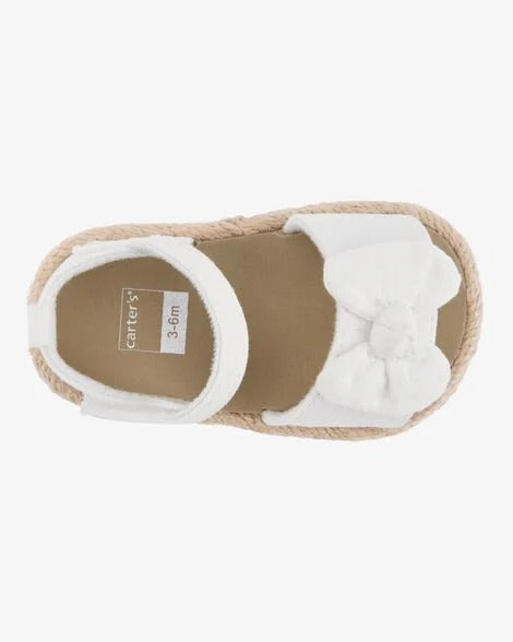 Sandalias blancas bebe niña Carters CR08090
