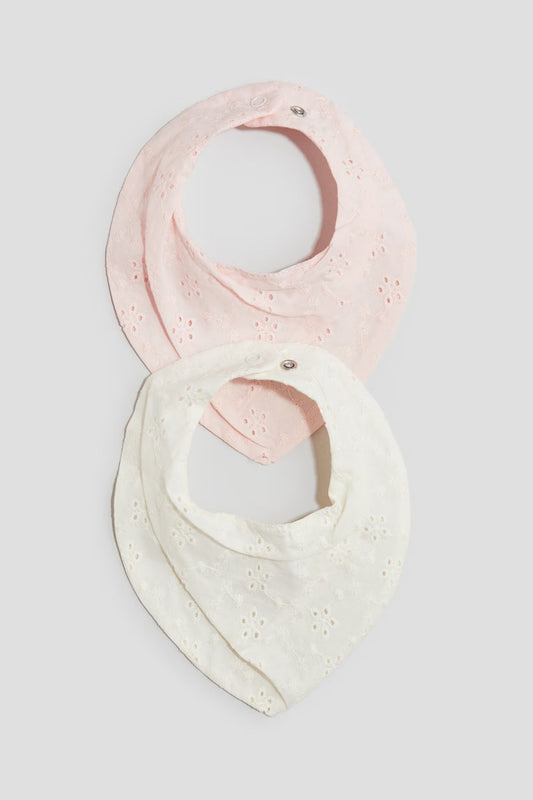 Set 2 baberos bebe niña H&M 1277754