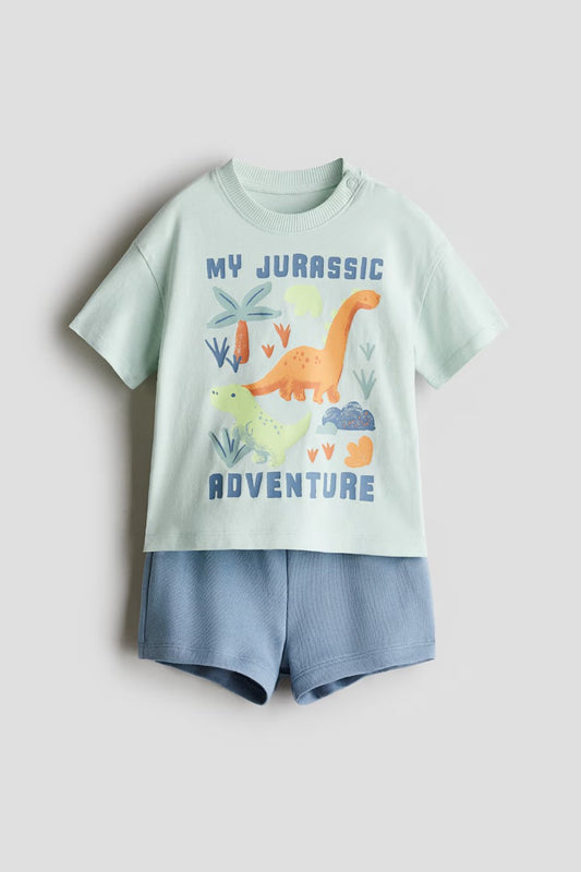 Set conjunto 2 piezas bebe niño dinosaurio My Jurassic H&M 1289605