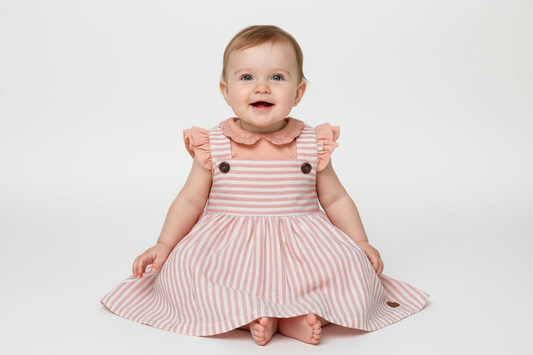 Vestido rosado bebe niña polo HPC82233