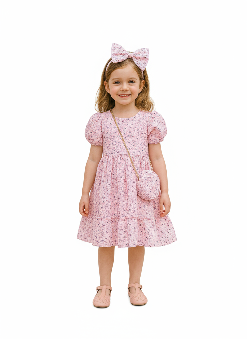 Vestido rosado niña gala eventos 86627