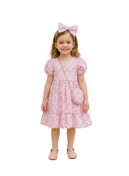 Vestido rosado niña gala eventos 86627