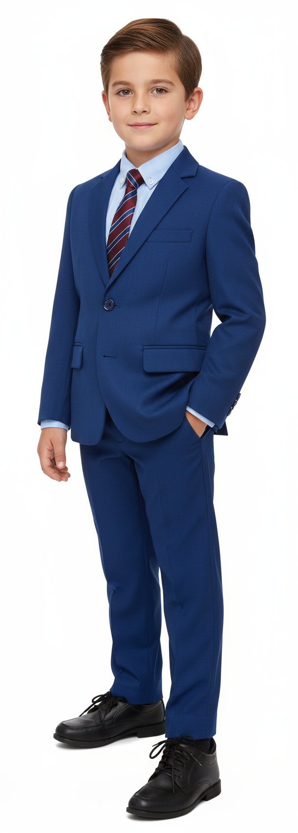 Set Traje formal 2 piezas pantalon y saco blazer azul royal niño 81866