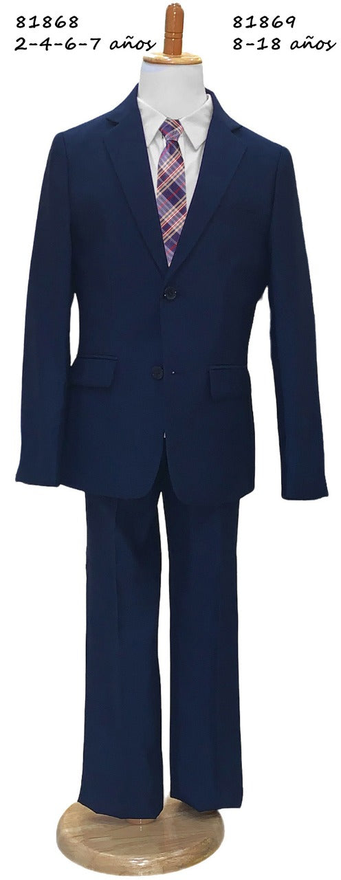 Set Traje formal 2 piezas pantalon saco o blazer azul marino 81868 Niño