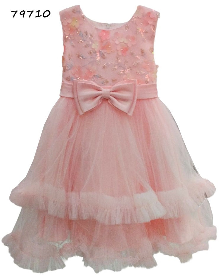 Vestido rosado gala chongo niña eventos 79710 8 a 18 años